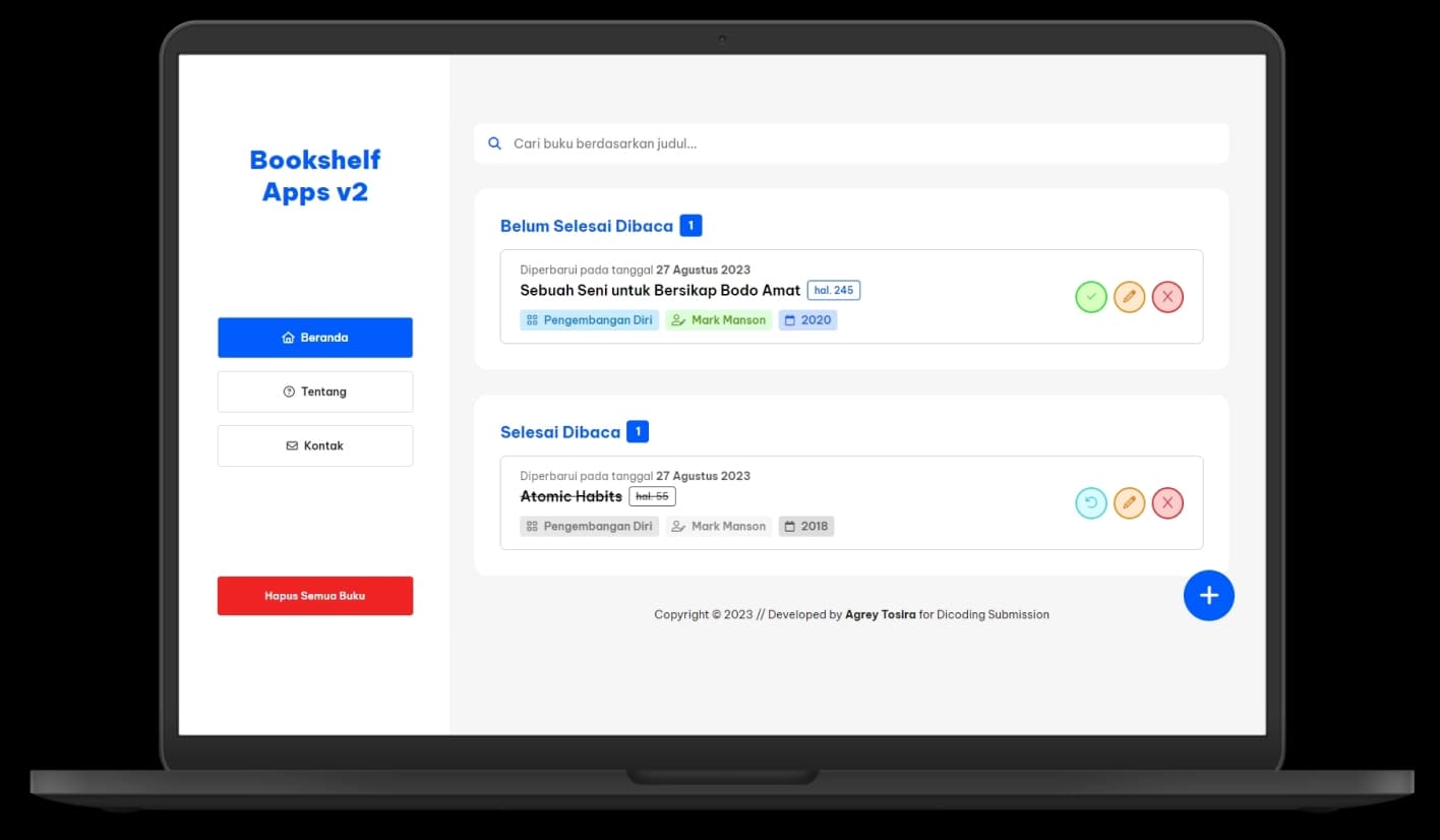 Bookshelf App Mockup