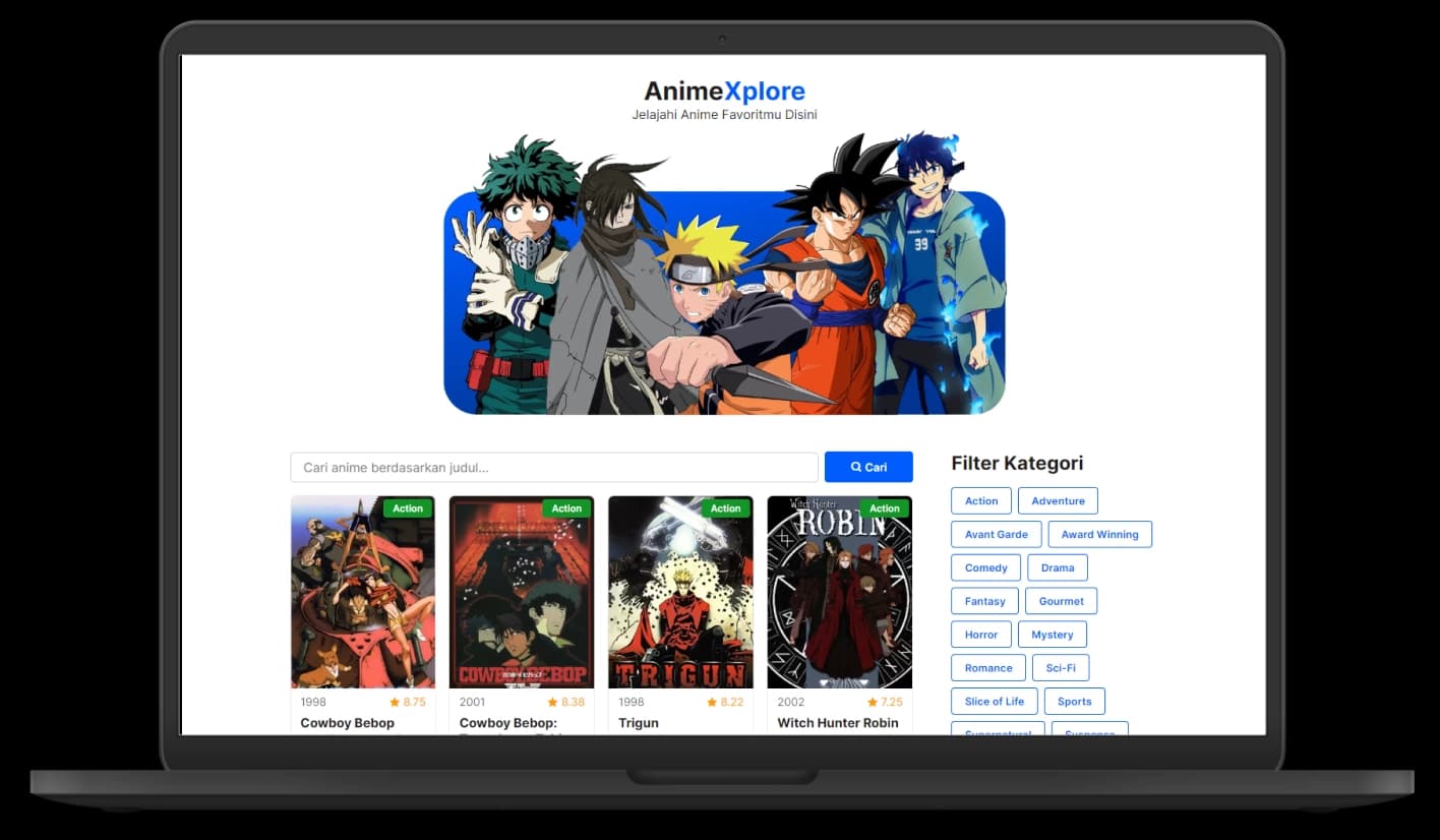 AnimeXplore Mockup