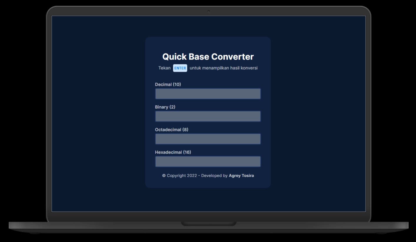 Quick Base Converter Mockup